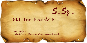 Stiller Szalók névjegykártya
